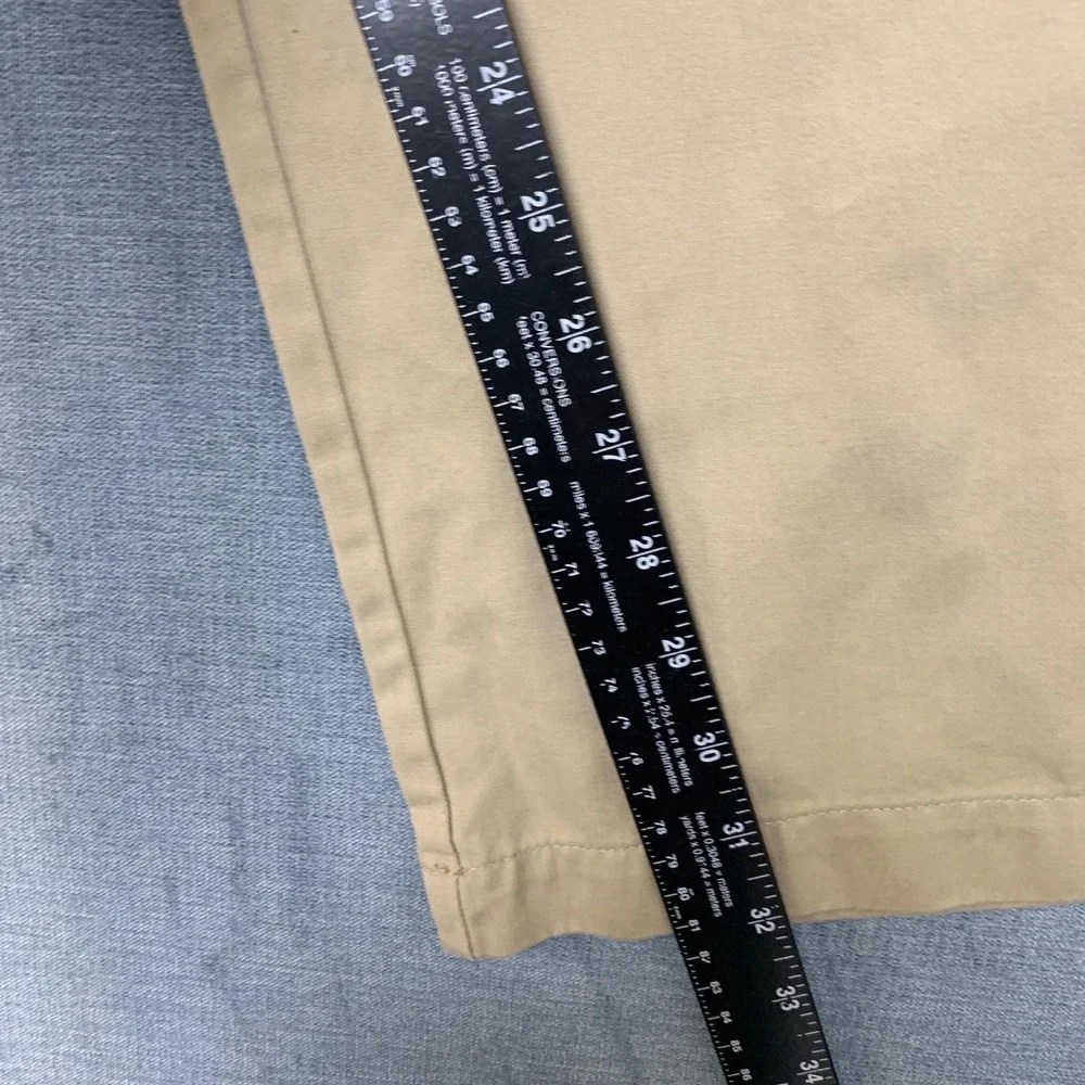 Calvin Klein Pants Men 40x32 Beige Cotton Pockets High Rise Straight Leg Outdoor